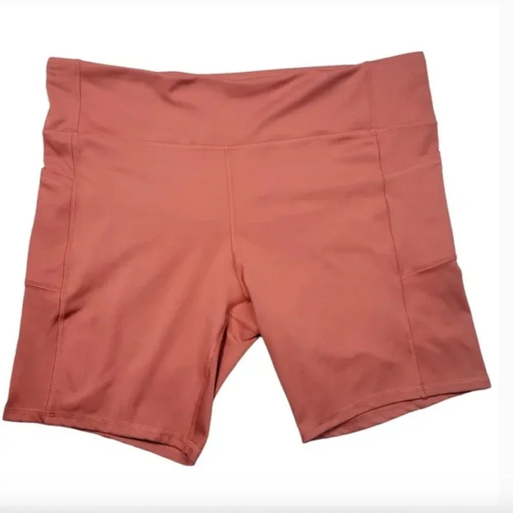 FREELYโCycling Athletic Bermuda Bike Shorts Women's Size 2X High Rise Stretchy - Picture 1 of 10